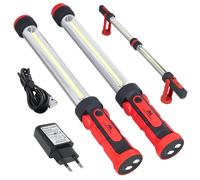 Lampe de travail LED COB, lot de 2, 1200 lumens, avec aimant et crochet