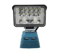 Lampe de travail LED de 7,6 cm avec port de charge USB, projecteur rechargeable pour Li-Ion, lampe torche rotative de 90 à 180 degrés pour chantier, extérieur, étude, lampe de poche ABS (A)
