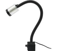 Lampe de travail LED flexible - Spot - 6 W - 110–250 V - Col de cygne de 50 cm - Pied magnétique - PC + aluminium anodisé - Lumière bleue - Noir