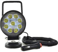 Lampe de travail LED, portable, pied magnétique, spot 27W