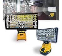 Lampe de travail LED pour batterie Dewalt 20 V, 90 W 5400 lm lumens, éclairage étanche pour chantier, atelier, garage, camping et réparation de voiture (sans batterie)