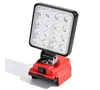 Lampe de travail LED pour Einhell 18V 3800 lm - 48 W - Projecteur de chantier LED - Projecteur de chantier - Projecteur à batterie - Pour éclairage domestique, camping, pêche (pas de batterie)