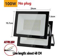 Lampe de travail LED - Projecteur de chantier portable - 2 x 100 W - IP66 - Réglable - 220 V - Sans trépied
