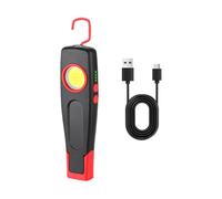 Lampe de travail LED rotative, outil de lampe magnétique pliable, multi-angle avec rotation réglable, construction sans fil avec base magnétique puissante, appareil d'éclairage portable de style