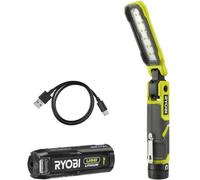 Lampe de travail magnétique RYOBI RLI4 120G 4V Lithium 650 lumens rechargeable USB avec batterie 2Ah et chargeur