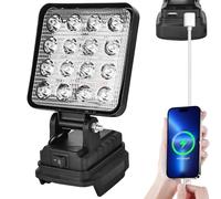 Lampe de Travail Makita 18V LED à Batterie 27W avec Chargement USB - Projecteur Portable pour Réparations Automobiles et Urgences