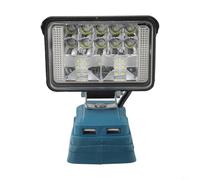 Lampe de travail portable de 7,6 cm avec port USB, projecteur LED pour alimentation Li-ion, lampe frontale réglable pour construction, camping, lumière ABS (A)