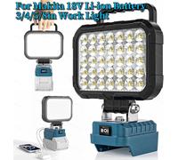 Lampe de travail portable pour batterie Li-ion Makita 18V 21V, lanterne avec lampe torche LED USB pour éclairage d'urgence, pièces d'outillage 8 inch