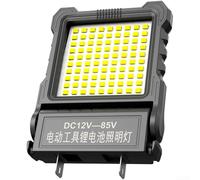 Lampe de travail rotative à 180° 18 W 90 LED pour outils électriques 12 V-85 V, lampe d'inspection à double luminosité avec broche réglable et dissipateur de chaleur (12-85 V)