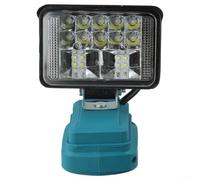 Lampe de travail sans fil compatible avec batterie 18 V - Projecteur portable LED avec port de charge USB - Étanchéité IP67 - Pour réparation de véhicules de camping (7,6 cm)
