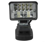 Lampe de travail sans fil compatible avec projecteur LED 18 V avec double port de charge USB, étanche IP67, projecteur portable pour chantier de camping, bleu (8)
