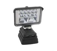 Lampe de travail sans fil pour batterie 18 V, lampe torche LED avec tête | Lampe de travail sans fil 18 V, projecteur LED pour chantier, rechargeable pour lampe torche en aluminium