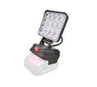 Lampe de travail universelle à LED Port de chargement USB pour batteries lithium 14, 4-20 V Conception pliable Matériaux ABS Outil d ' éclairage Adaptateur de USB