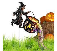 Lampe Déco Jardin Chaudron Sorcière Projection Couleur Halloween