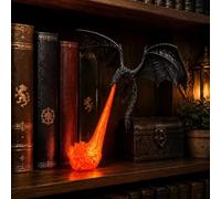 Lampe Décorative Dragon Cracheur Feu Pour Bibliothèque Impression 3D (A,L) | Décoration De Bibliothèque Fantastique Imprimée En 3d Idéale Pour Les Amoureux Des Livres Et La Décoration D'halloween