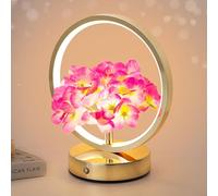 Lampe décorative Hortensien Touch avec fonction rechargeable sans fil - Lampe de table 3 voies à intensité variable - Petites lampes de chevet pour salon, bureau - Décoration maison - Cadeaux