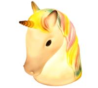 Lampe décorative LED lampe de chambre d'enfant veilleuse lampe de table licorne colorée, USB ou piles, 2W 100lm blanc chaud, LxH18 x 21 cm