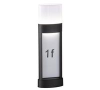 Lampe d'entrée extérieur lampadaire numéro de maison lumière extérieure IP54, chemin lumineux patio jardin, noir, autocollant, 1x LED 10,5W 660Lm 3000K, HxLxP 50x16x7,5cm, Wofi 12225