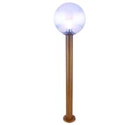 Lampe d'extérieur à intensité variable avec télécommande Lampadaire LED Lampe de jardin extérieure Lampe de terrasse Lampe de chemin, RVB à changement de couleur aluminium verre aspect bois, 8,5W 806l
