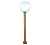 Lampe d'extérieur à intensité variable avec télécommande Lampadaire LED Lampe de jardin extérieure Lampe de terrasse Lampe de chemin, RVB à changement de couleur aluminium verre aspect bois, 8,5W 806l
