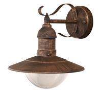 Lampe d'extérieur Applique murale d'extérieur E27 patio lamp noir or, métal plastique, 1x douille E27, L x H x P 24 x 25,6 x 27,2 cm