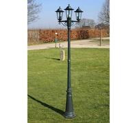 Lampe d'Extérieur Blanc Fonte 3 Têtes Lampadaire Éclairage Jardin vidaXL
