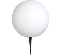 Lampe d'extérieur Boule Lampes de jardin avec électricité Sphères lumineuses pour le jardin rondes, piquet de terre blanc, changement de couleur télécommande dimmable, RGB LED E27, DxH 40 x 56 cm