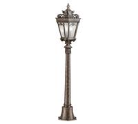 Lampe d'extérieur candélabre lampadaire éclairage de jardin chemin lumineux H 110cm verre ALU