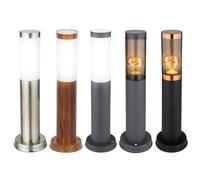 Lampe d'extérieur lampadaire de jardin lampadaire de terrasse en acier inoxydable extérieur, IP44, acier inoxydable 1x LED 7W 630LM 2200K, DxH 7,6x45 cm Schwarz