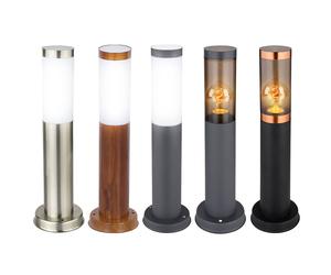 Lampe d'extérieur lampadaire de jardin lampadaire de terrasse en acier inoxydable extérieur, IP44, acier inoxydable 1x LED 7W 630LM 2200K, DxH 7,6x45 cm Schwarz