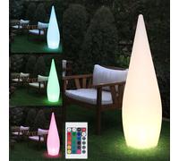 Lampe d'extérieur Lampadaire RGB LED dimmable Lampe de terrasse jardin avec télécommande, plastique blanc, variateur de couleur, H 120 cm