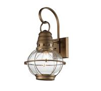 Lampe d'extérieur lampe de façade applique murale lanterne verre clair aluminium laiton E27
