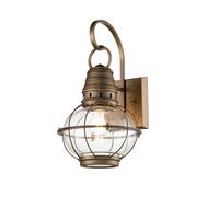 Lampe d'extérieur lampe de façade applique murale lanterne verre clair aluminium laiton E27