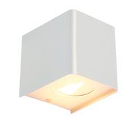 Lampe d'extérieur Lampe de façade Lampe murale blanche Lampe de balcon Applique murale, LED 2x 2 watts 200Lm blanc chaud, LxlxH 10x10x11,5 cm