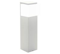 Lampe d'extérieur Lampe d'extérieur Lampadaire blanc Lampe d'allée aluminium verre, 1x douille E27, LxlxH 14x12x40 cm
