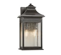 Lampe d'extérieur lanterne applique lampe de jardin bronze H 35,6 cm 2 flammes IP44
