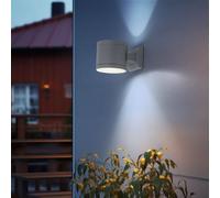 Lampe D'Extérieur Murale Feu Avant Gris Haut Bas Haustürlampe Aluminium Jardin