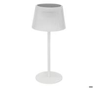 Atmosphera Lampe à poser d'extérieur Katy LED H 30 cm Blanche – Solaire & USB