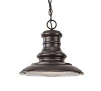Lampe d'extérieur suspendue classique brun foncé E27 60W Redding Station Feiss