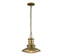 Lampe d'extérieur suspension plafonnier laiton verre H 27,6 cm