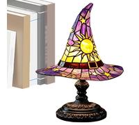 Lampe d'Halloween Spooky Sun Star Night Lights | Lampe de chevet vintage sorcière décoration pour maison, chambre à coucher, bureau, appartement, dortoir, table de chevet