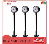 Lampe d'horloge à plateforme, modèle de jauge à échelle HO 1:87, aménagement de la lumière ferroviaire, lumières enfichables avec disposition de la Station de Train LED, 3 pièces 10pcs 14cm
