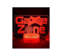 Lampe d'illusion 3D VORMOR Veilleuse LED Forme GAME ZONE Tactile 7 Couleurs