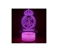 Lampe d'illusion 3D VORMOR Veilleuse Tactile 7 Couleurs avec Télécommande - Real Madrid CF