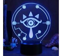 Lampe d'illusion VORMOR 3D Veilleuse Tactile Forme Zelda Eyeil de Cauchemar 7 Couleurs Multicolore G