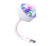 Lampe disco rotative automatique à 360 degrés avec prise USB - Installation facile - Petite lumière disco pour piste de danse - Éclairage de fête coloré