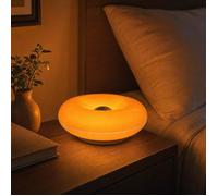 Lampe donut orange sans fil - Veilleuse murale et de table tactile rechargeable (Orange 1 pièce)