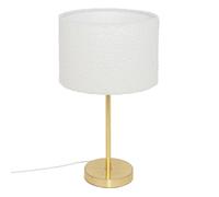 Lampe dorée ""Tina"" abat-jour en bouclette Atmosphera - -