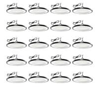 Lampe Eclairage Atelier 200W 20 Pièce,6500K Blanc Froid UFO Lampe Atelier avec 50cm Chaine,20000LM Super Brillant Plafonnier LED Garage,IP65 Étanche Éclairage de Plafond pour Garage Entrepôt Usine