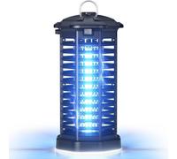 Lampe électrique anti-insectes - Lampe anti-moustiques et anti-mouches - Solution de lutte contre les nuisibles pour l'extérieur - Haute tension 4200V - Étanchité IPX4 - Noir